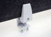 Schallschutz Tischtrennwand schwarz 100x30 cm Büro Pinnwand