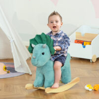 Schaukelpferd Schaukeltier für Kinder aus Holz grün
