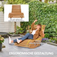 Schaukelstuhl Hochlehner Outdoor verstellbar für Garten Holz