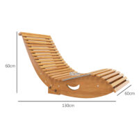 Schaukelstuhl Hochlehner Outdoor verstellbar für Garten Holz