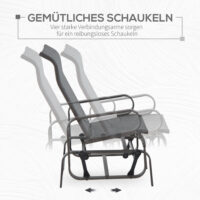 Schaukelstuhl Relaxstuhl für Garten Terrasse Balkon Outdoor Metall