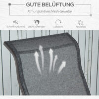 Schaukelstuhl Relaxstuhl für Garten Terrasse Balkon Outdoor Metall