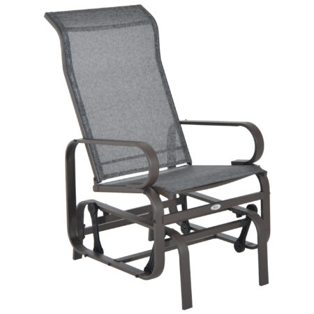 Schaukelstuhl Relaxstuhl für Garten Terrasse Balkon Outdoor Metall