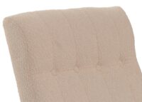 Schaukelstuhl Relaxsessel Holz Bouclé beige Gestell natur