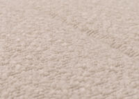 Schaukelstuhl Relaxsessel Holz Bouclé beige Gestell Walnuss-Optik