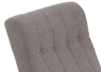 Schaukelstuhl Relaxsessel Holz Bouclé grau Gestell Walnuss-Optik