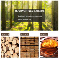 Schaukelstuhl wetterfest rustikales Design für Garten aus Holz