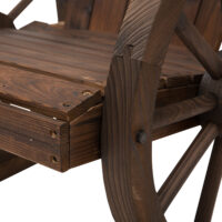 Schaukelstuhl wetterfest rustikales Design für Garten aus Holz