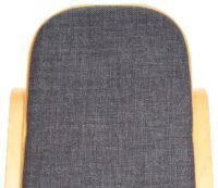 Schaukelstuhl Schwingsessel Fernsehsessel Massivholz Eiche-Optik Stoff anthrazit-grau
