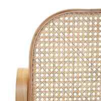 Schaukelstuhl Schwingsessel Fernsehsessel Massivholz Rattan Eiche-Optik