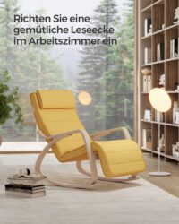 Schaukelstuhl Wippstuhl Birke Beige.