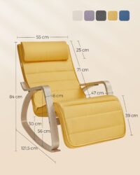 Schaukelstuhl Wippstuhl Birke Beige.