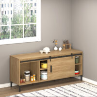 Schwarzes Schiebetürsystem aus Kohlenstoffstahl für eine einzelne Schiebetür.