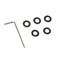 Schwarzes Schiebetürsystem aus Kohlenstoffstahl für eine einzelne Schiebetür.