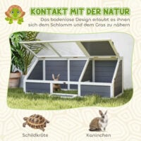 Schildkrötengehege Outdoor bodenlos leicht zu öffnen hellgrau