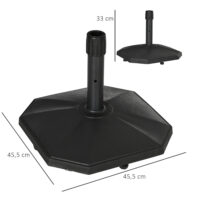 Schirmständer kompakt für Sonnenschirm 18kg Zement schwarz