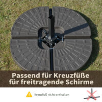 Befüllbarer Schirmständer für Wasser & Sand in Kaffeefarbe.