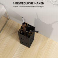 Schirmständer mit Haken und Tropfblech Design Metall schwarz