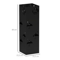 Schirmständer mit Haken und Tropfblech Design Metall schwarz