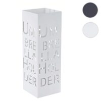 Schirmständer Regenschirmständer Schirmhalter quadratisch 55cm Schrift weiss