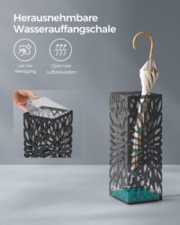 Schirmständer Regenschirmständer Stahl Schwarz.