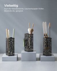Schirmständer Regenschirmständer Stahl Schwarz.