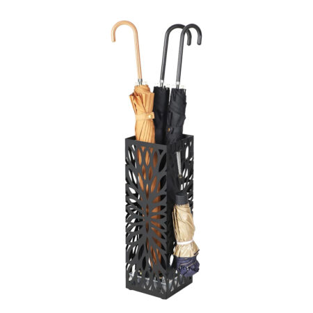 Moderner Schirmständer mit Abtropfschale Eleganter Metall-Schirmhalter mit 4 Haken und Abtropfschale. Perfekt für Eingangsbereiche und Büros. Produktdetails Maße: 15,5 x 15,5 x 41 cm Material: Stahl, Kunststoff Rostbeständige Oberfläche Stabil und kippsicher Lieferumfang 1 x Schirmständer 1 x Abtropfschale 4 x Haken Platzsparend und stilvoll – passend für Regenschirme, Stöcke und mehr.