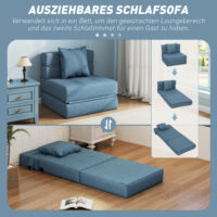 Schlafsessel Gästebett mit abnehmbarem Bezug dunkelblau