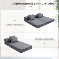 Schlafsessel Gästebett mit abnehmbarem Bezug dunkelgrau