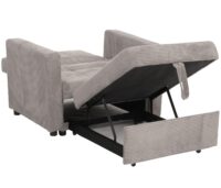 Schlafsessel Klappsessel Gästebett Relaxsessel Liegefläche 200x100cm Cord hellgrau