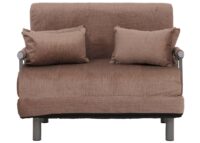 Schlafsessel Klappsessel Schlafsofa Gästebett Liegefläche 190x100cm Chenille braun
