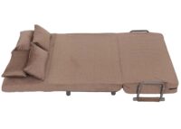 Schlafsessel Klappsessel Schlafsofa Gästebett Liegefläche 190x100cm Chenille braun