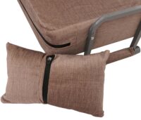 Schlafsessel Klappsessel Schlafsofa Gästebett Liegefläche 190x100cm Chenille braun