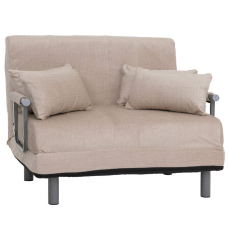 Schlafsessel Klappsessel Schlafsofa Gästebett Liegefläche 190x100cm Chenille creme