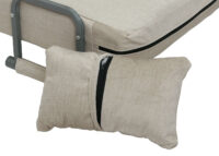 Schlafsessel Klappsessel Schlafsofa Gästebett Liegefläche 190x100cm Chenille creme