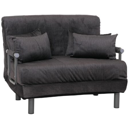 Schlafsessel Klappsessel Schlafsofa Gästebett Liegefläche 190x100cm Chenille dunkelgrau