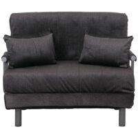 Schlafsessel Klappsessel Schlafsofa Gästebett Liegefläche 190x100cm Chenille dunkelgrau