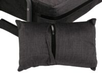 Schlafsessel Klappsessel Schlafsofa Gästebett Liegefläche 190x100cm Chenille dunkelgrau