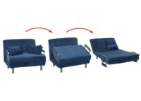 Schlafsessel Klappsessel Schlafsofa Gästebett Liegefläche 190x100cm Cord blau
