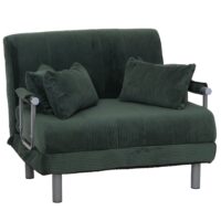 Schlafsessel Klappsessel Schlafsofa Gästebett Liegefläche 190x100cm Cord grün