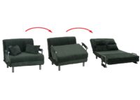 Schlafsessel Klappsessel Schlafsofa Gästebett Liegefläche 190x100cm Cord grün