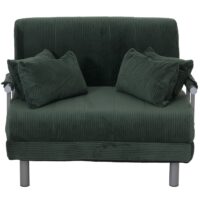 Schlafsessel Klappsessel Schlafsofa Gästebett Liegefläche 190x100cm Cord grün