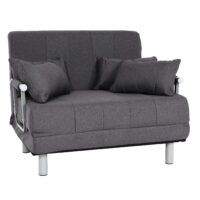 Schlafsessel Klappsessel Schlafsofa Gästebett Liegefläche 186x97cm dunkelgrau