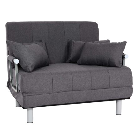 Schlafsessel Klappsessel Schlafsofa Gästebett Liegefläche 186x97cm dunkelgrau