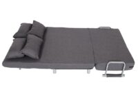 Schlafsessel Klappsessel Schlafsofa Gästebett Liegefläche 186x97cm dunkelgrau