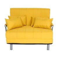 Schlafsessel Klappsessel Schlafsofa Gästebett Liegefläche 186x97cm gelb