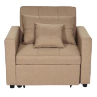 Schlafsessel Klappsessel Schlafsofa Gästebett Relaxsessel Liegefläche 197x103cm taupe