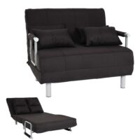 Schlafsessel Klappsessel Schlafsofa Gästebett Liegefläche 186x97cm schwarz