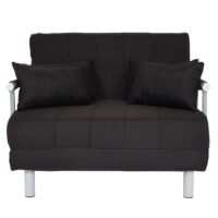 Schlafsessel Klappsessel Schlafsofa Gästebett Liegefläche 186x97cm schwarz