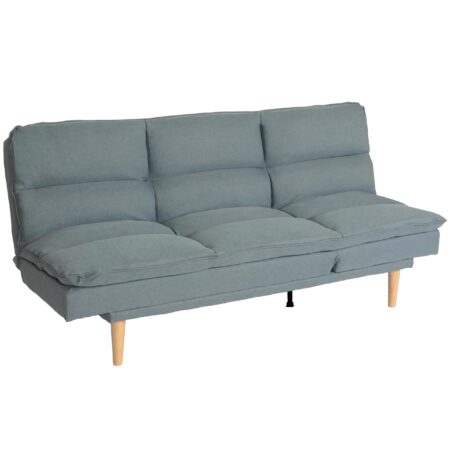 Schlafsofa Gästebett Schlafcouch Couch Schlaffunktion Liegefläche 180x110cm blau-grau
